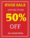 50% off the ENTIRE ONLINE STORE!